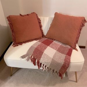 Throw pillow and blanket bundle